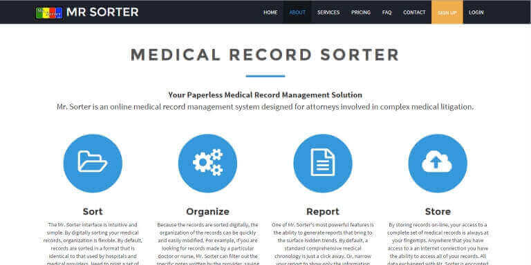 MrSorter - Legal Case Management Screenshot